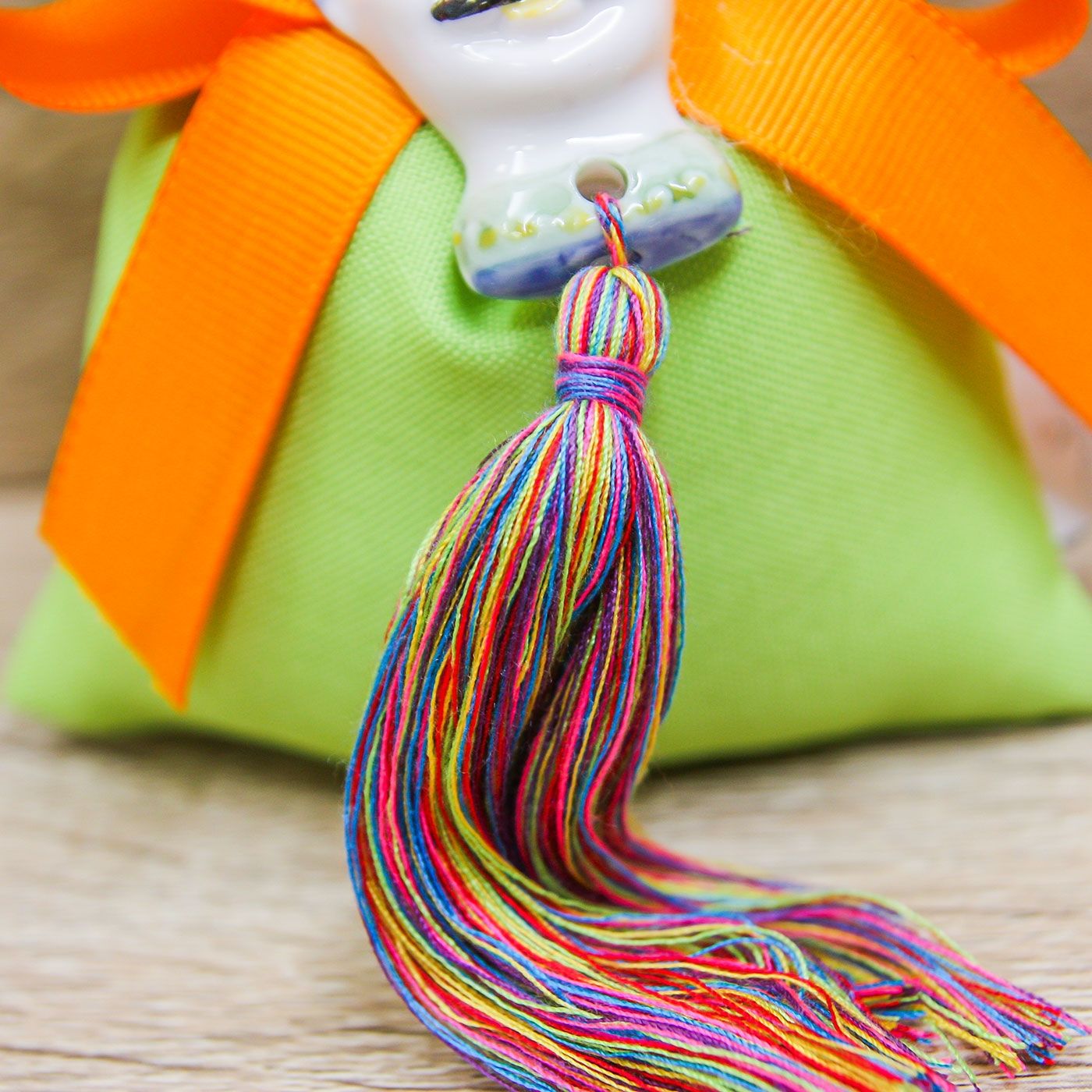 Sacchetto Verde con Testa Moro