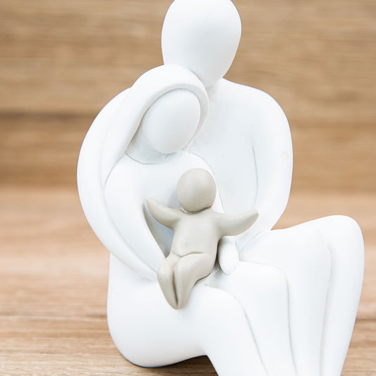 Sposi Innamorati con Bimbo Tortora Lully Argenti