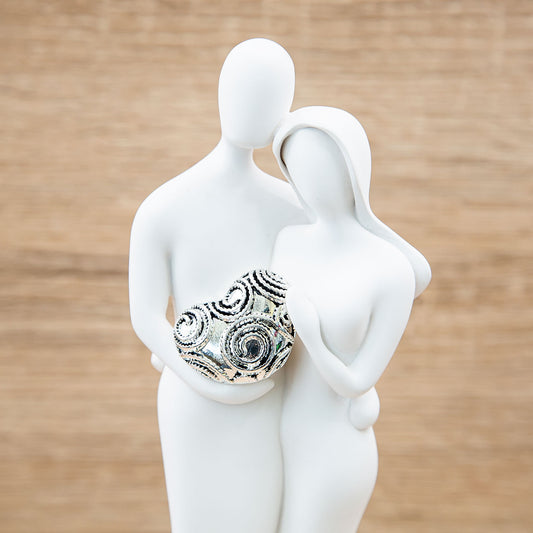 Sposi Innamorati con Cuore Argento Lully Argenti