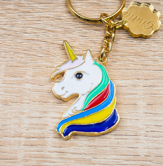 Portachiavi Unicorno Oro 24Kt Personalizzato