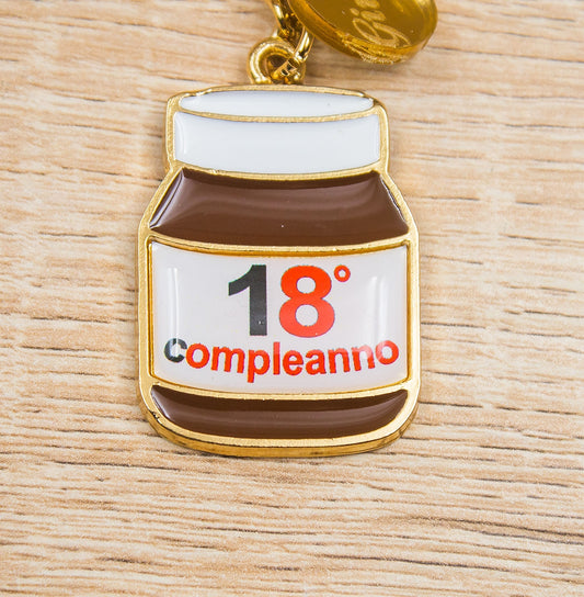 Portachiavi Nutella 18 Anni Oro 24Kt Personalizzato