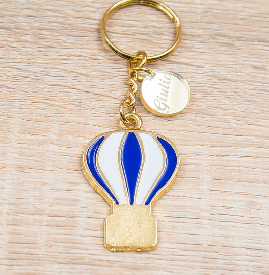 Portachiavi Mongolfiera Oro 24Kt Personalizzato