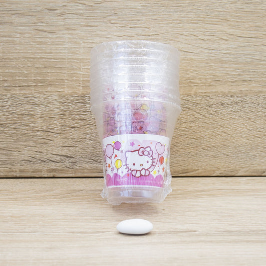 8 Bicchieri Festa Tema Hello Kitty