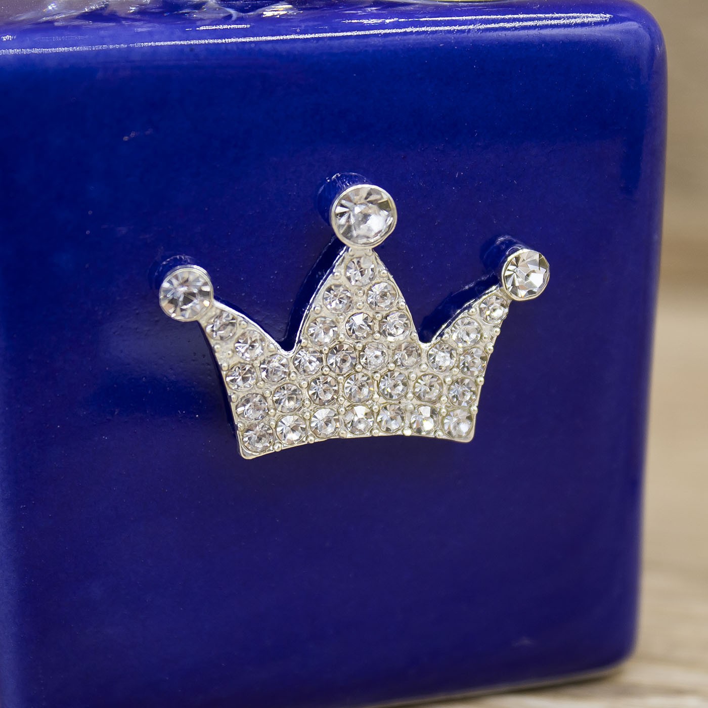 Profumatore Quadrato Blu con Corona Argento Marilyn Rome
