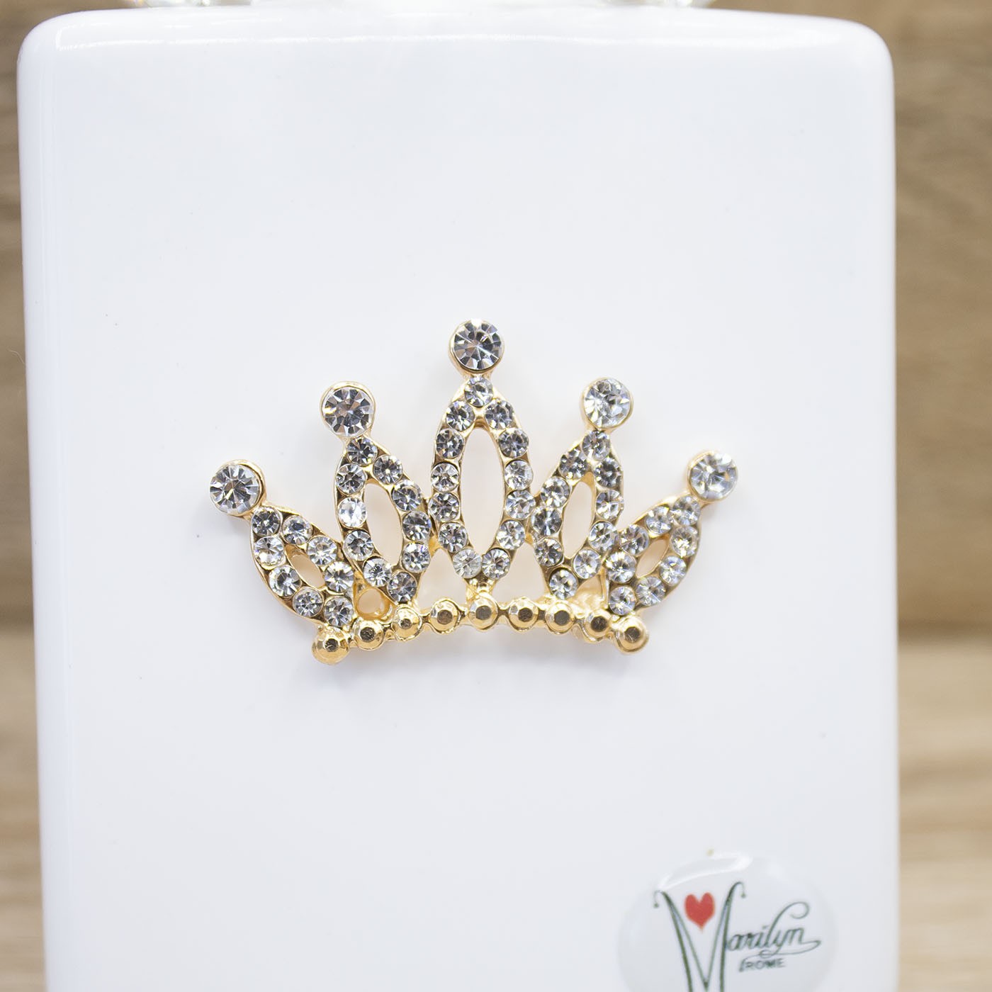 Profumatore Rettangolare Bianco con Corona Oro Marilyn Rome