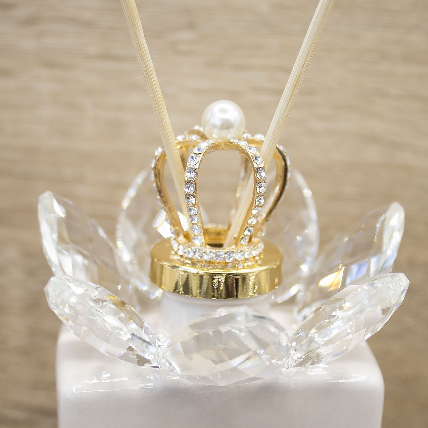 Profumatore Rettangolare Tortora con Corona Oro Marilyn Rome