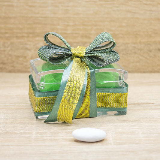 Portaconfetti Verde e Oro 10 Confetti