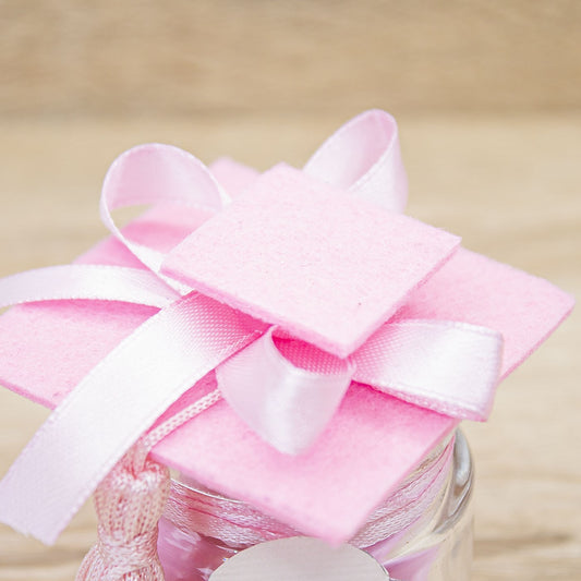 Barattolo Portaconfetti Cappello Rosa