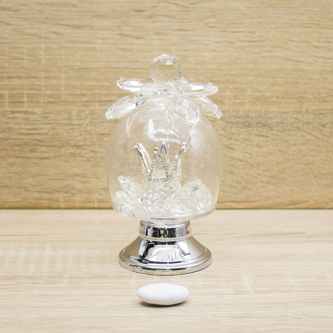 Campana Cristallo con Corona Argento Via Margutta