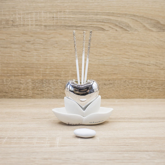 Profumatore Cuore Argento Claraluna