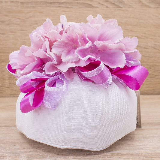 Sacchettone con Ortensie e Sali Profumati Francesi La Vie en Rose