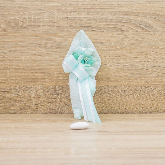 Sacchetto Cono con Fiori Tiffany e Sali Profumati La Vie en Rose