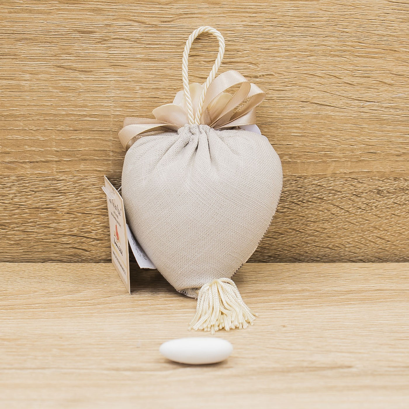Sacchetto Cuore con Decori, Chiave e Sali Profumati La Vie en Rose