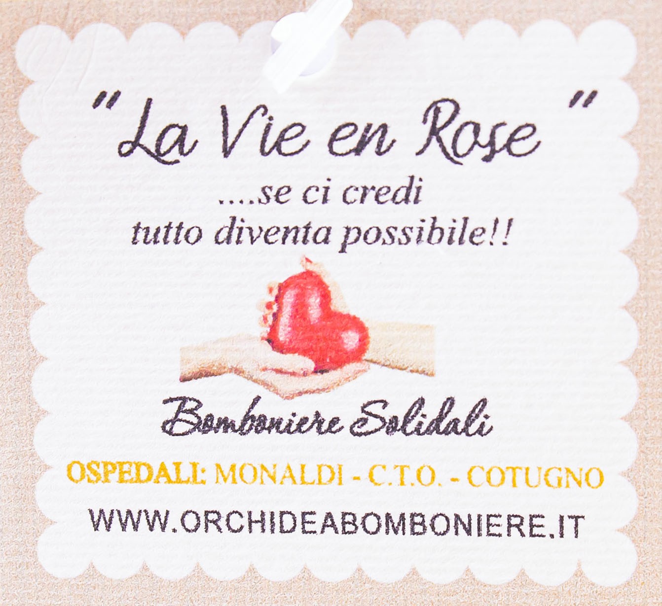 Sacchettino con Ortensie Bianche Porcellana e Sapone Profumato Francese La Vie en Rose