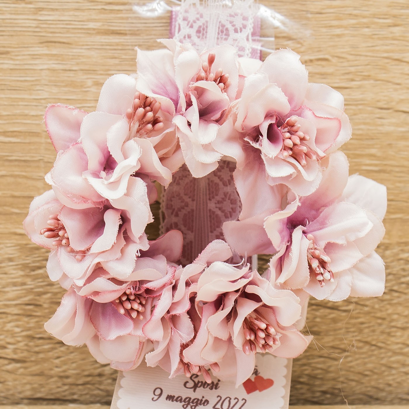 Ghirlanda con Fiori Rosa