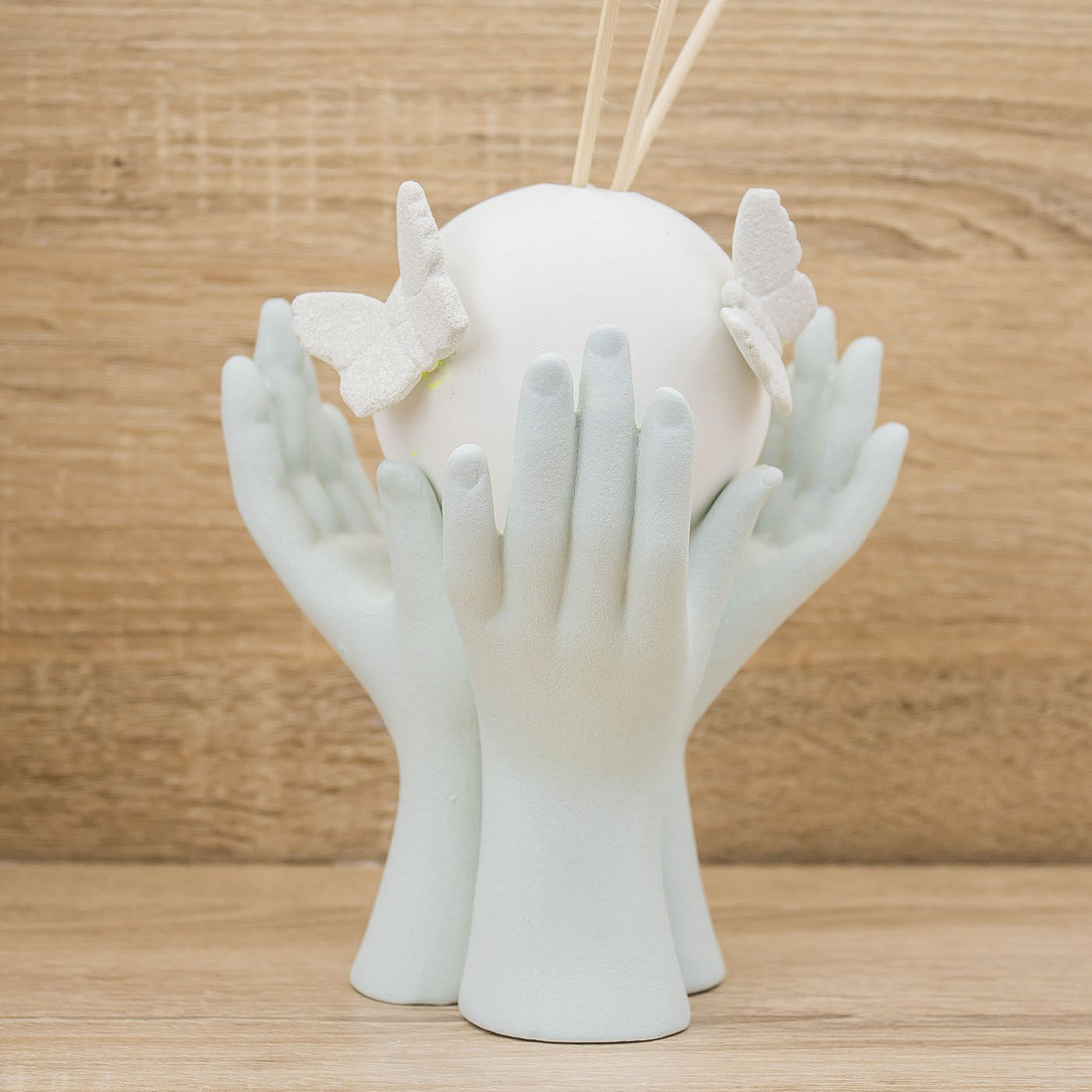 Profumatore Mani con Mappamondo e Farfalle Celeste Stone Italy