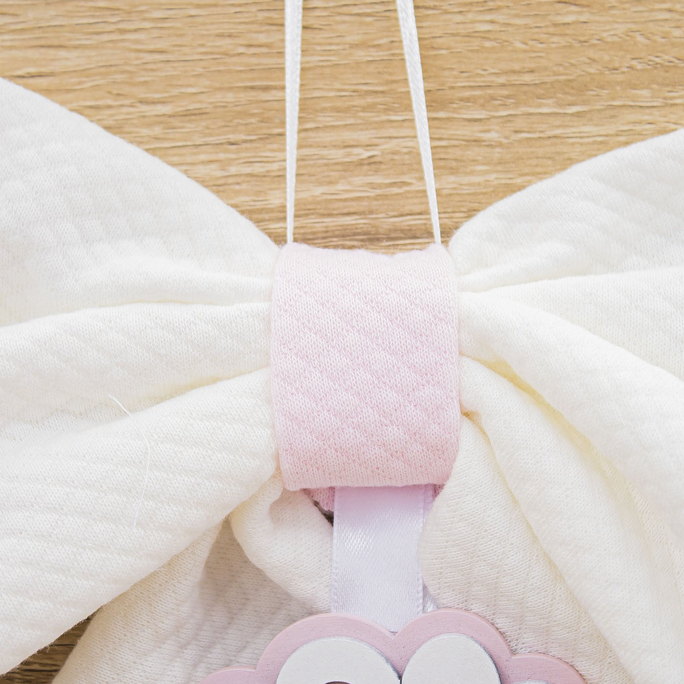 Coccarda Fiocco Bianco con Albero della Vita