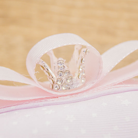 Sacchetto Cuscino Rosa con Corona