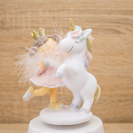Carillon Bimba Principessa con Unicorno Mandorle by Paben
