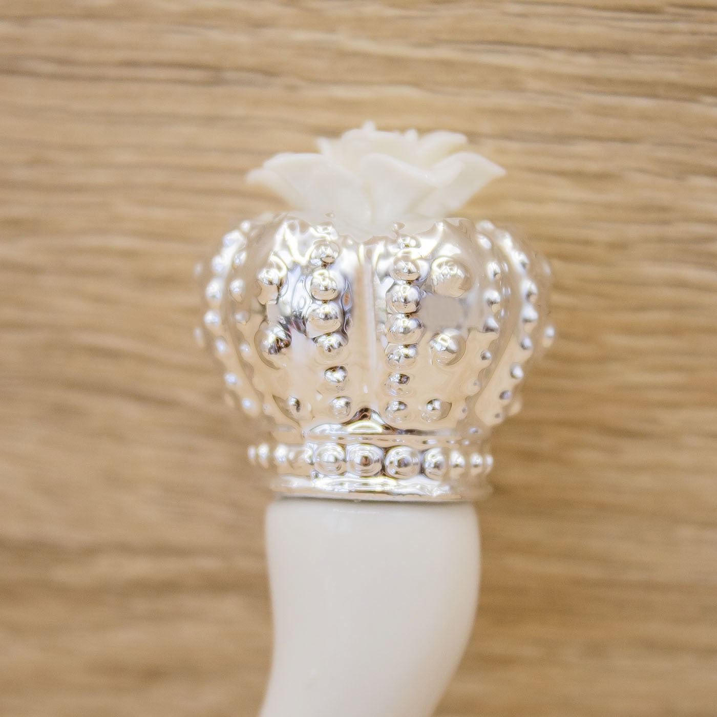Corno Portafortuna Piccolo Argento Mandorle by Paben