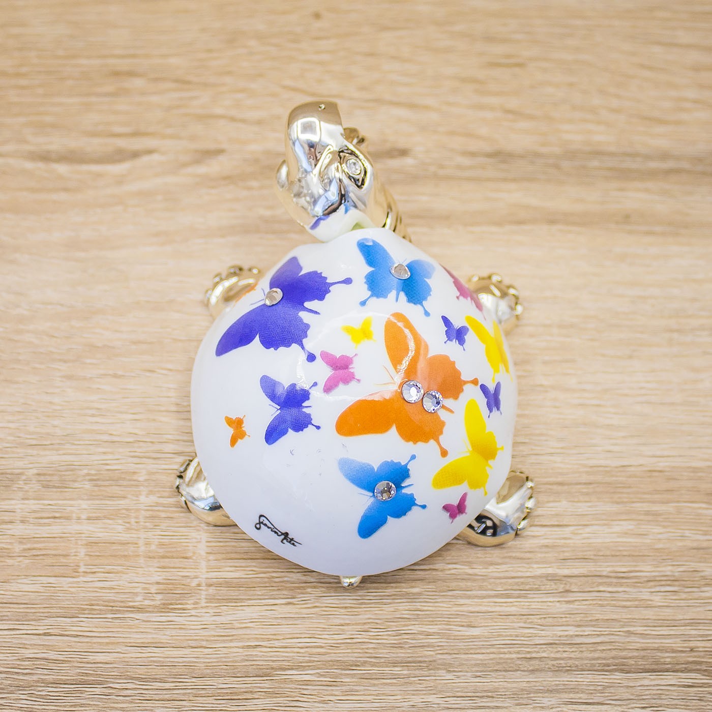 Tartaruga Argento, Corazza con Farfalle Lully Argenti