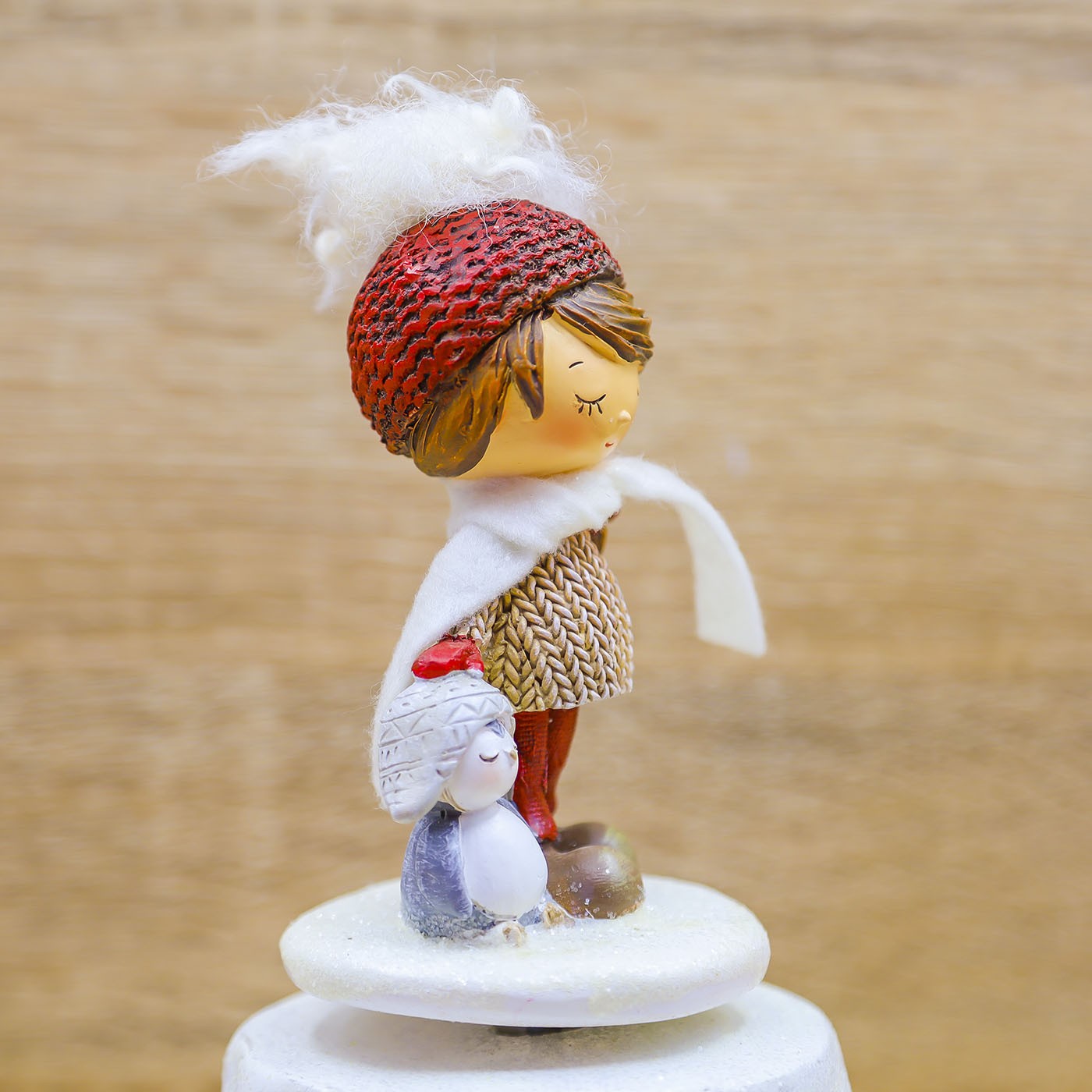 Carillon Bimba con Pinguino Mandorle by Paben