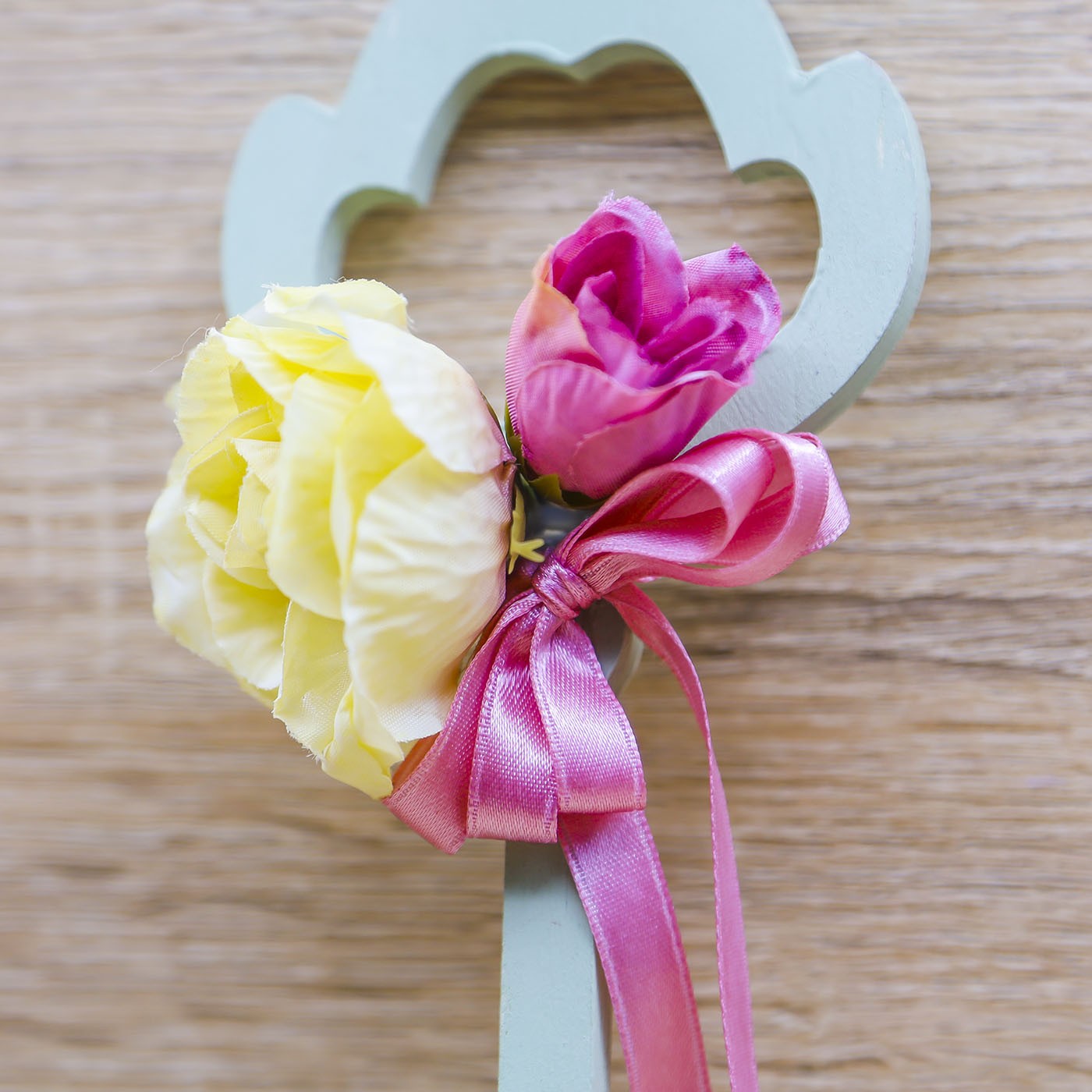 Chiave Verde Portafortuna e Sacchetto con Rose Beccalli for Life