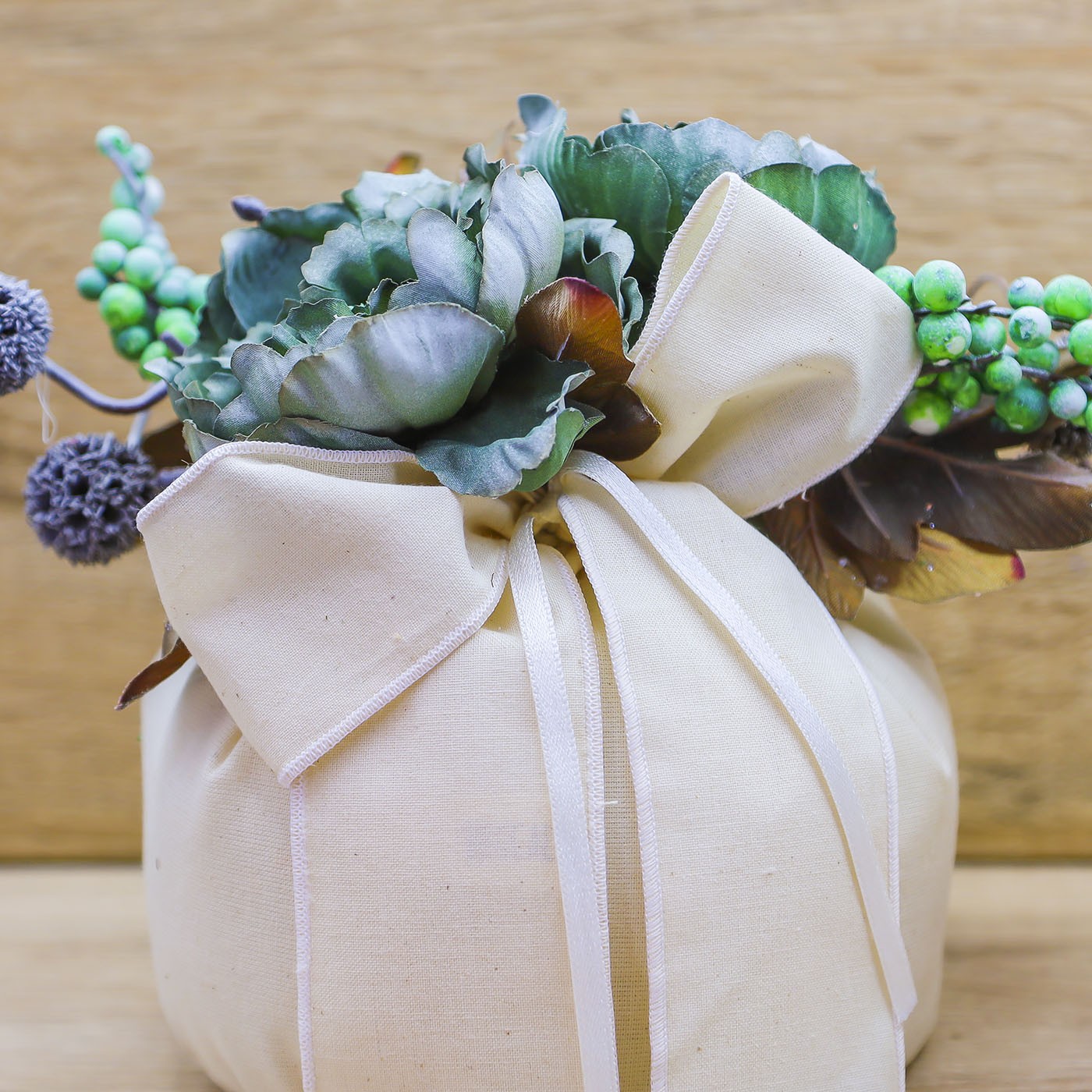 Puff con Fiori Verdi e Sali Profumati Beccalli for Life