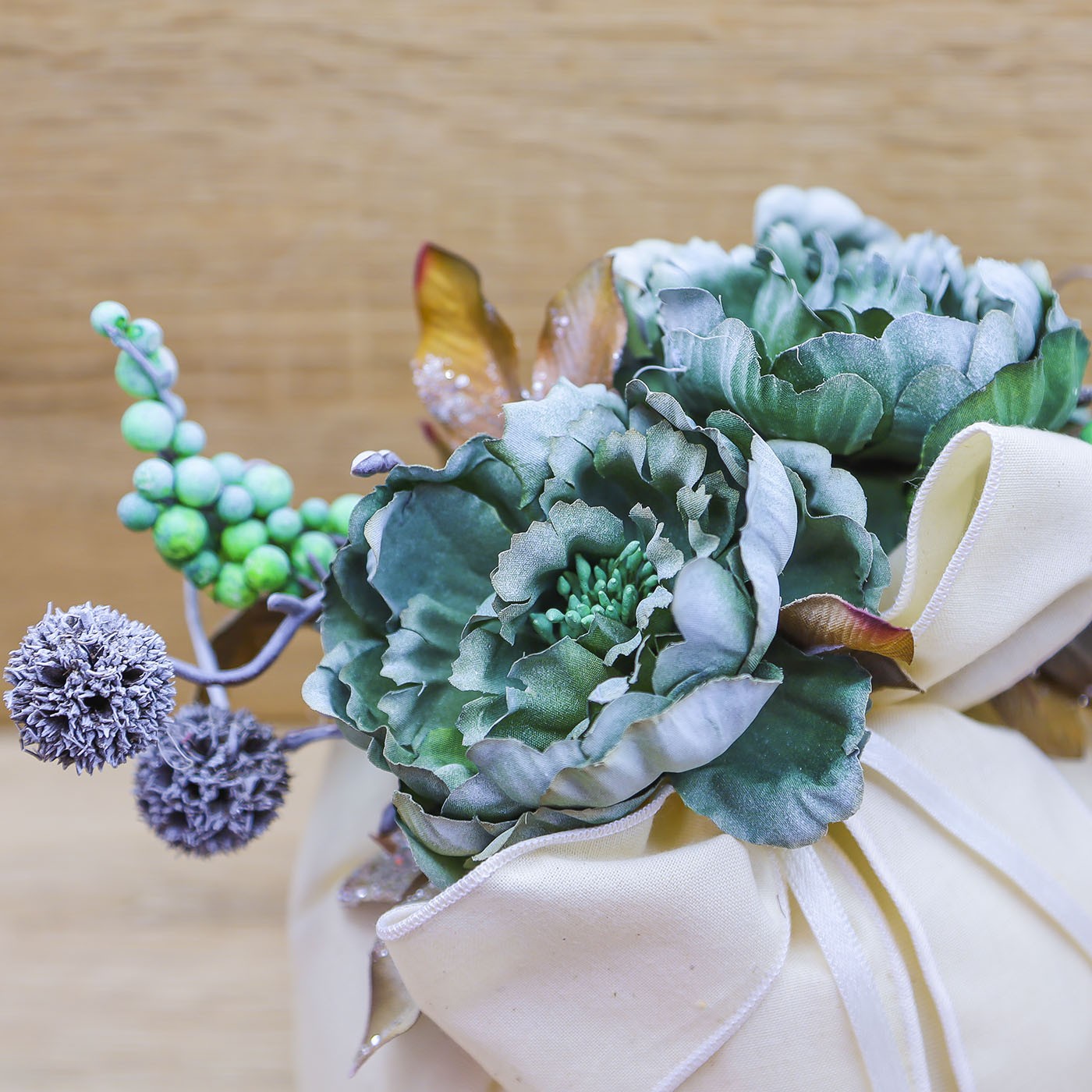 Puff con Fiori Verdi e Sali Profumati Beccalli for Life