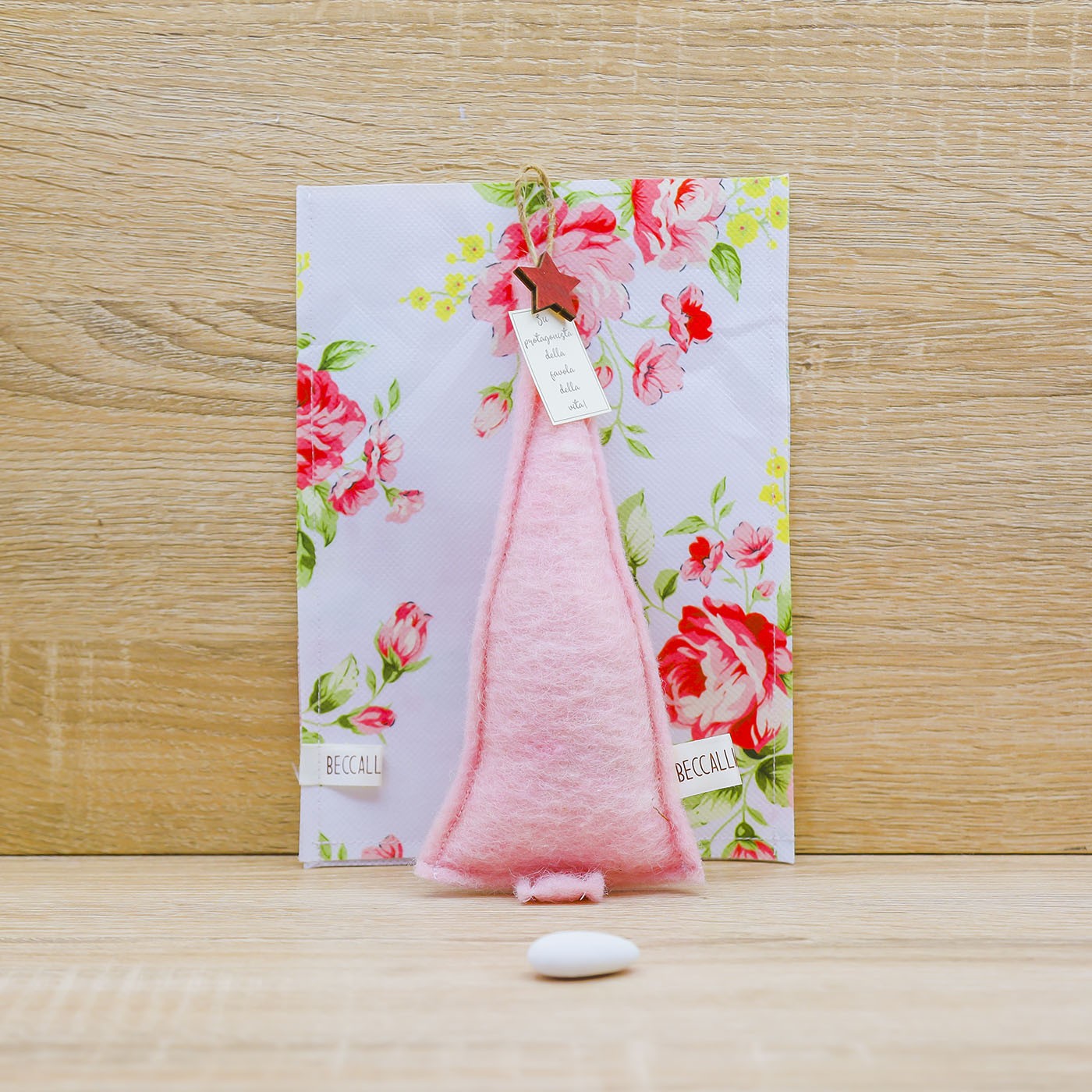 Abete Emozionale Rosa, Sali Profumati e Sacchetto con Rose Beccalli for Life