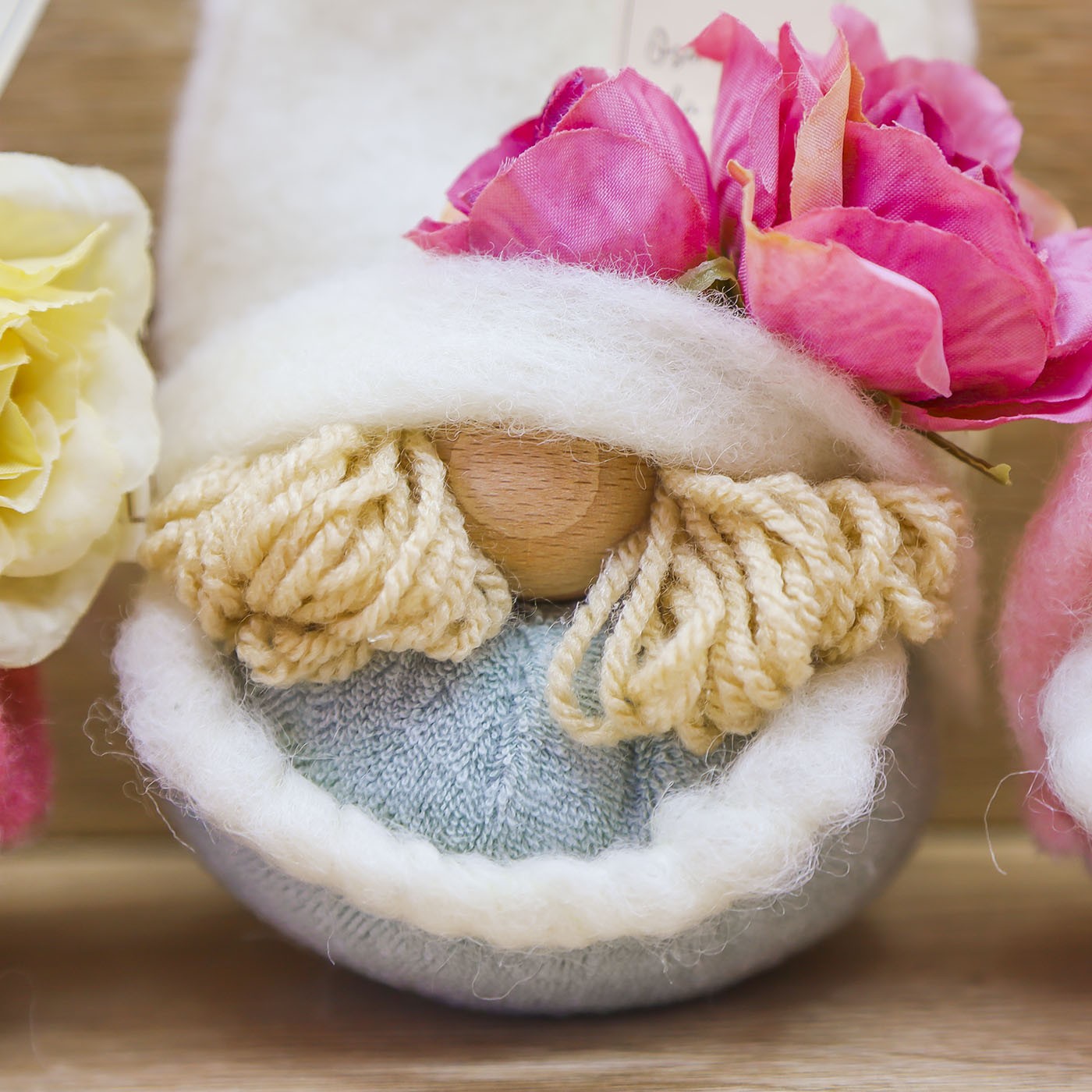 Folletto Bianco e Celeste, Sali Profumati e Sacchetto con Rose Beccalli for Life