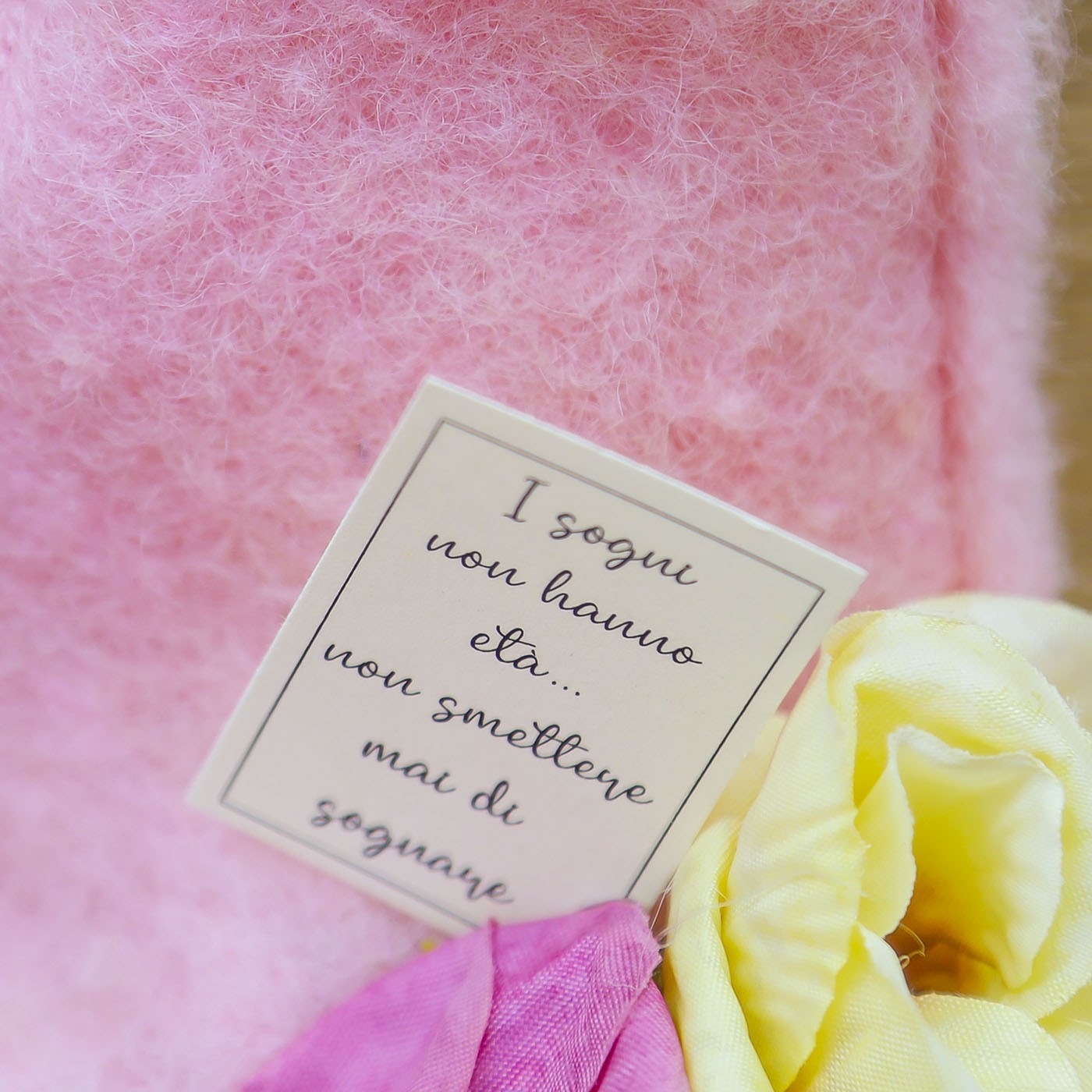 Folletto Beige e Rosa, Sali Profumati e Sacchetto con Rose Beccalli for Life
