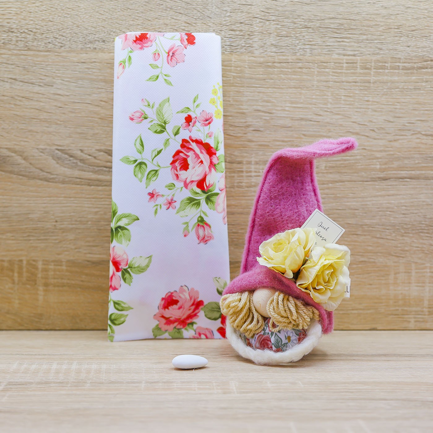 Folletto Fucsia e Rosa, Sali Profumati e Sacchetto con Rose Beccalli for Life