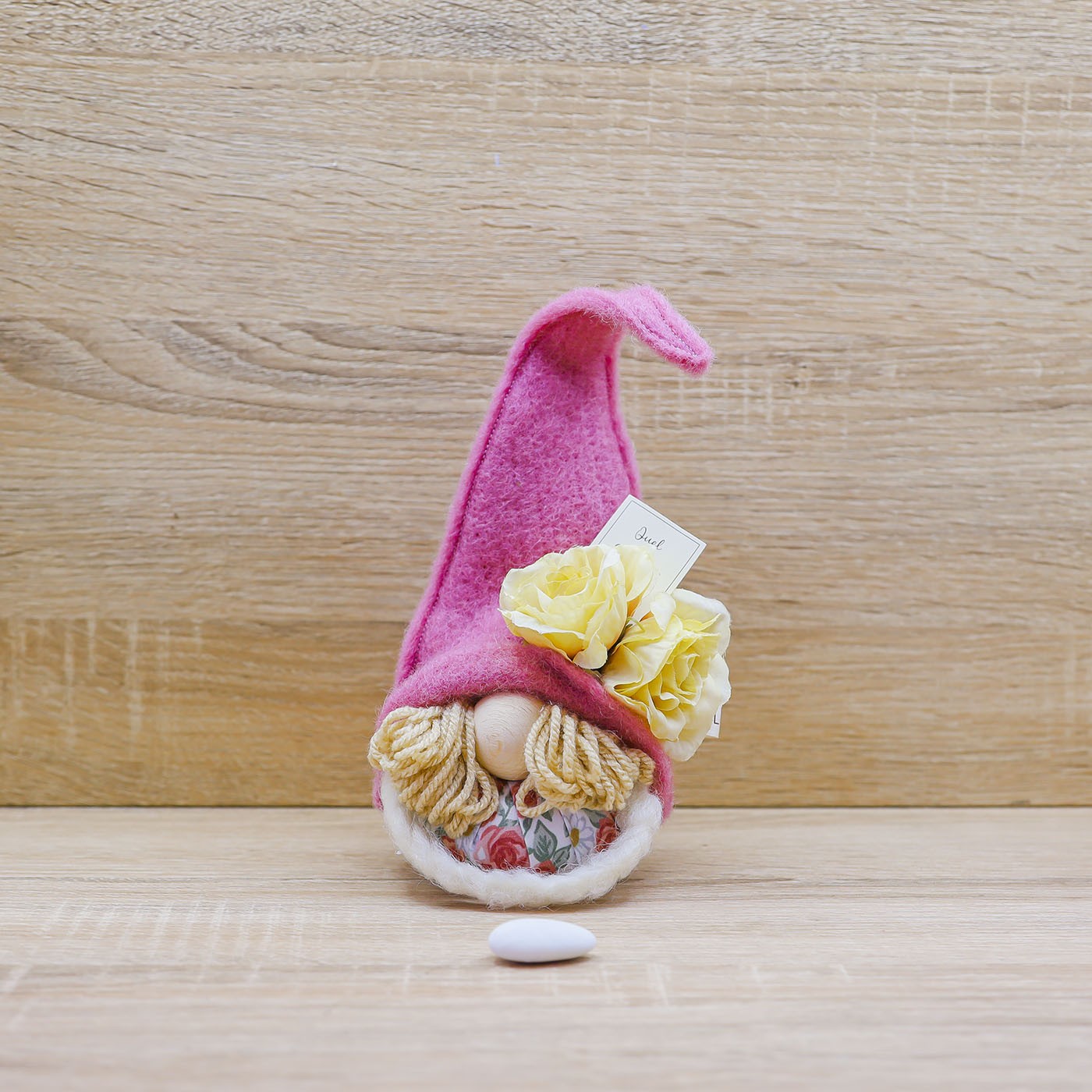 Folletto Fucsia con decori di Fiori, Sali Profumati e Sacchetto con Rose Beccalli for Life