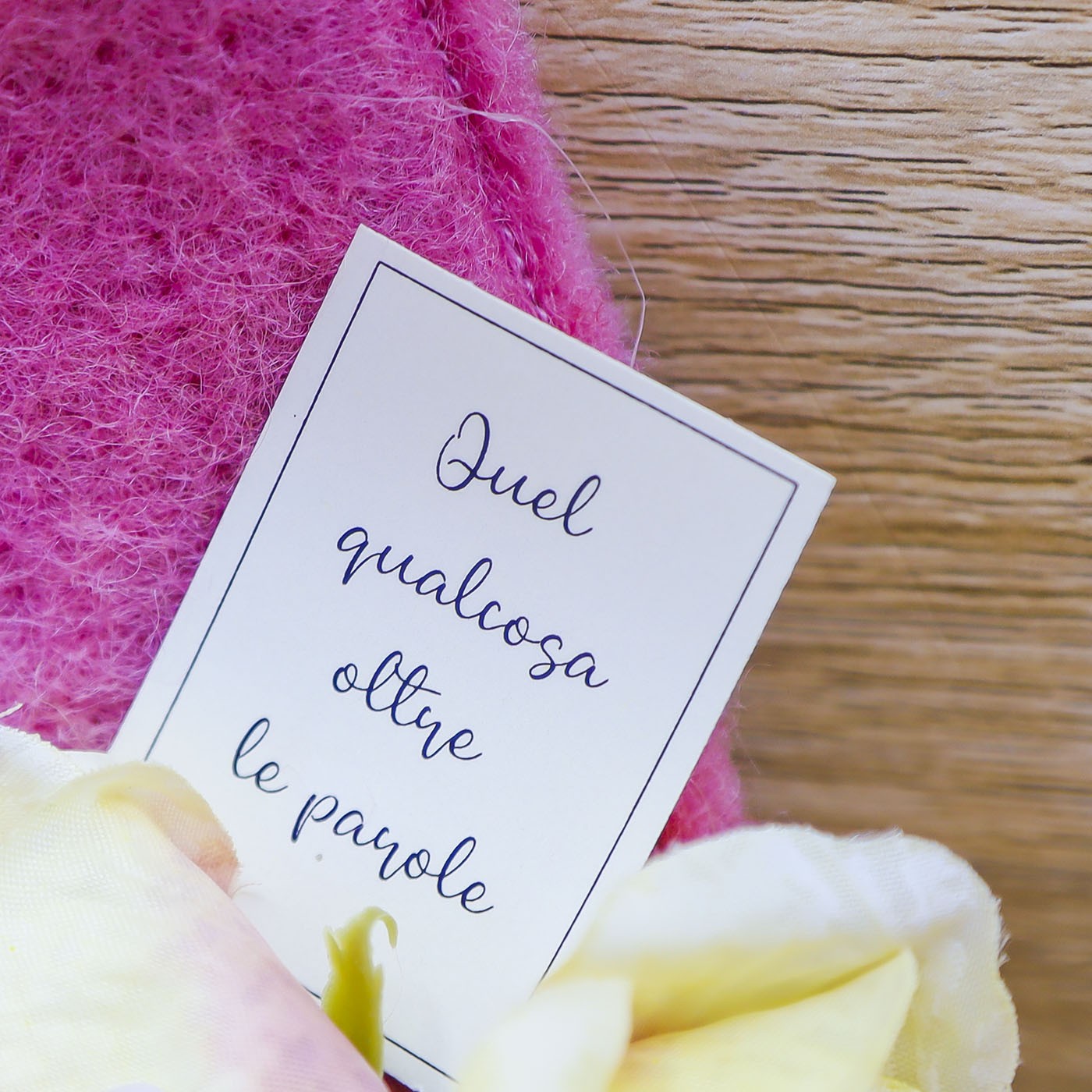 Folletto Fucsia con decori di Fiori, Sali Profumati e Sacchetto con Rose Beccalli for Life