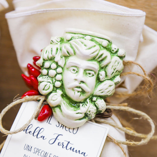 Saccotto dell'Abbondanza e Magnete Testa di Moro Beccalli for Life