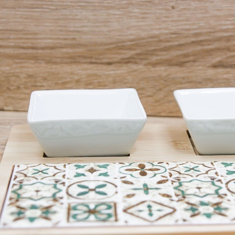 Set Aperitivo con Tagliere Decori Amalfi Cuore Matto Solidale