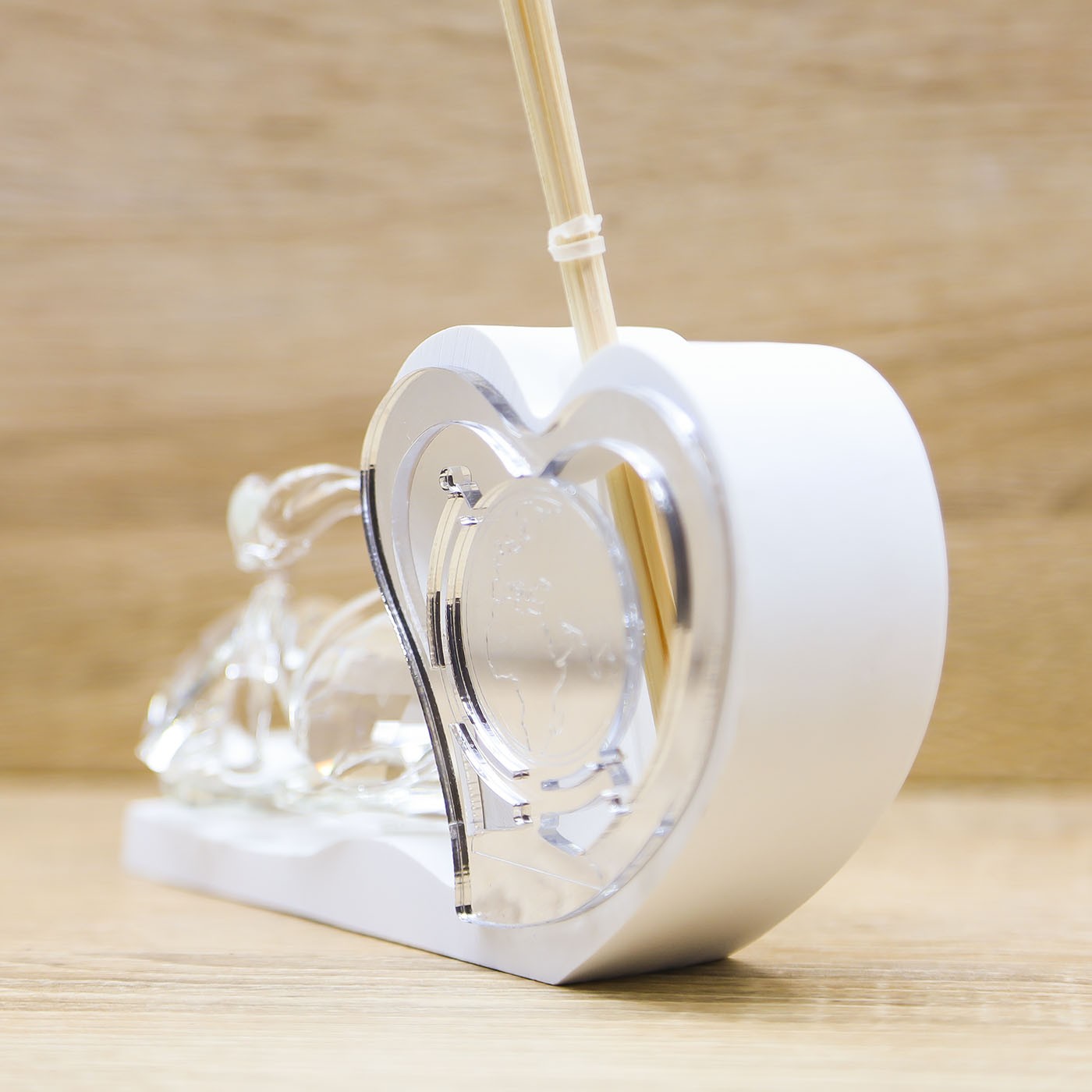 Profumatore Cuore con Mappamondo e Cigni