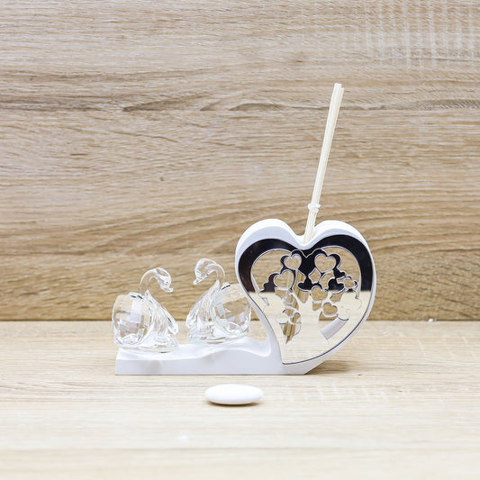 Profumatore Cuore con Albero della Vita e Cigni