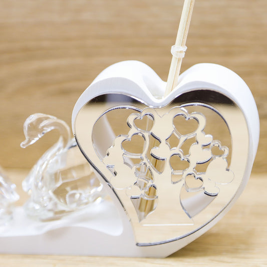 Profumatore Cuore con Albero della Vita e Cigni