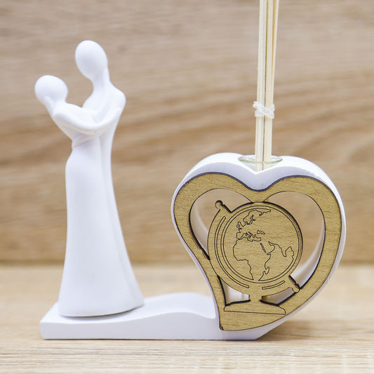 Profumatore Cuore con Mappamondo e Coppia Sposi
