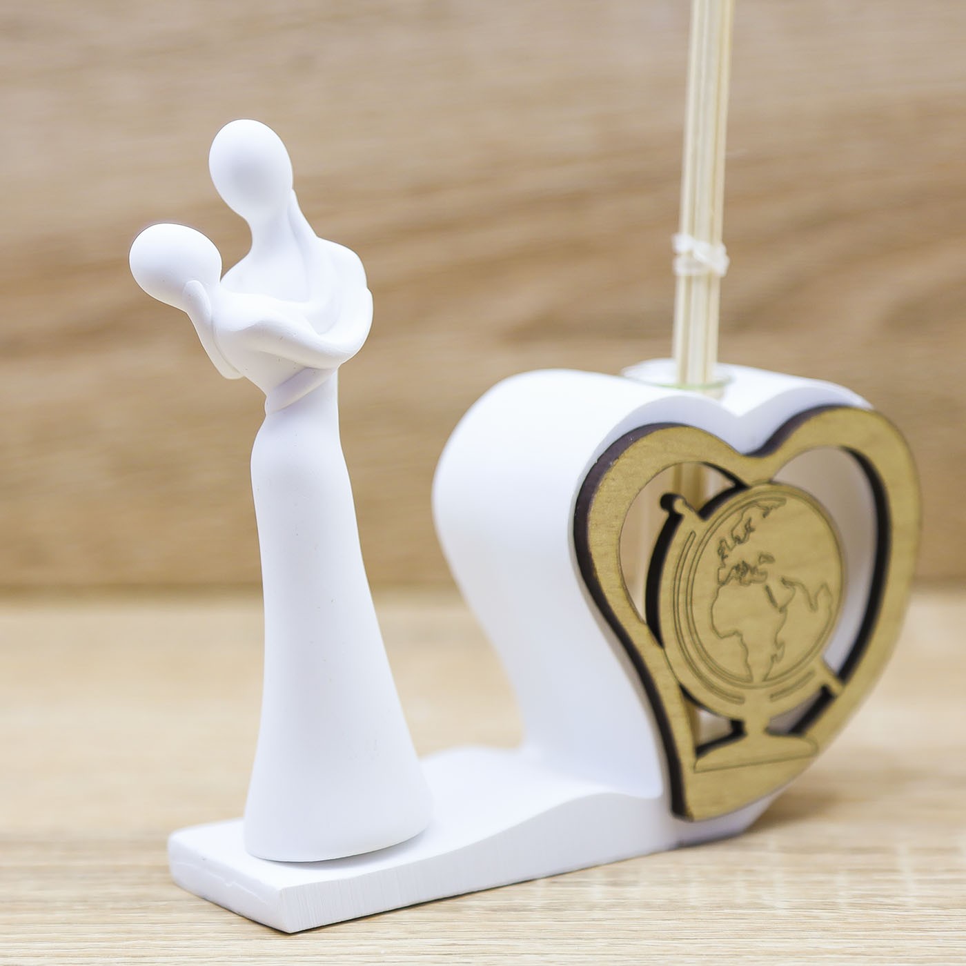 Profumatore Cuore con Mappamondo e Coppia Sposi