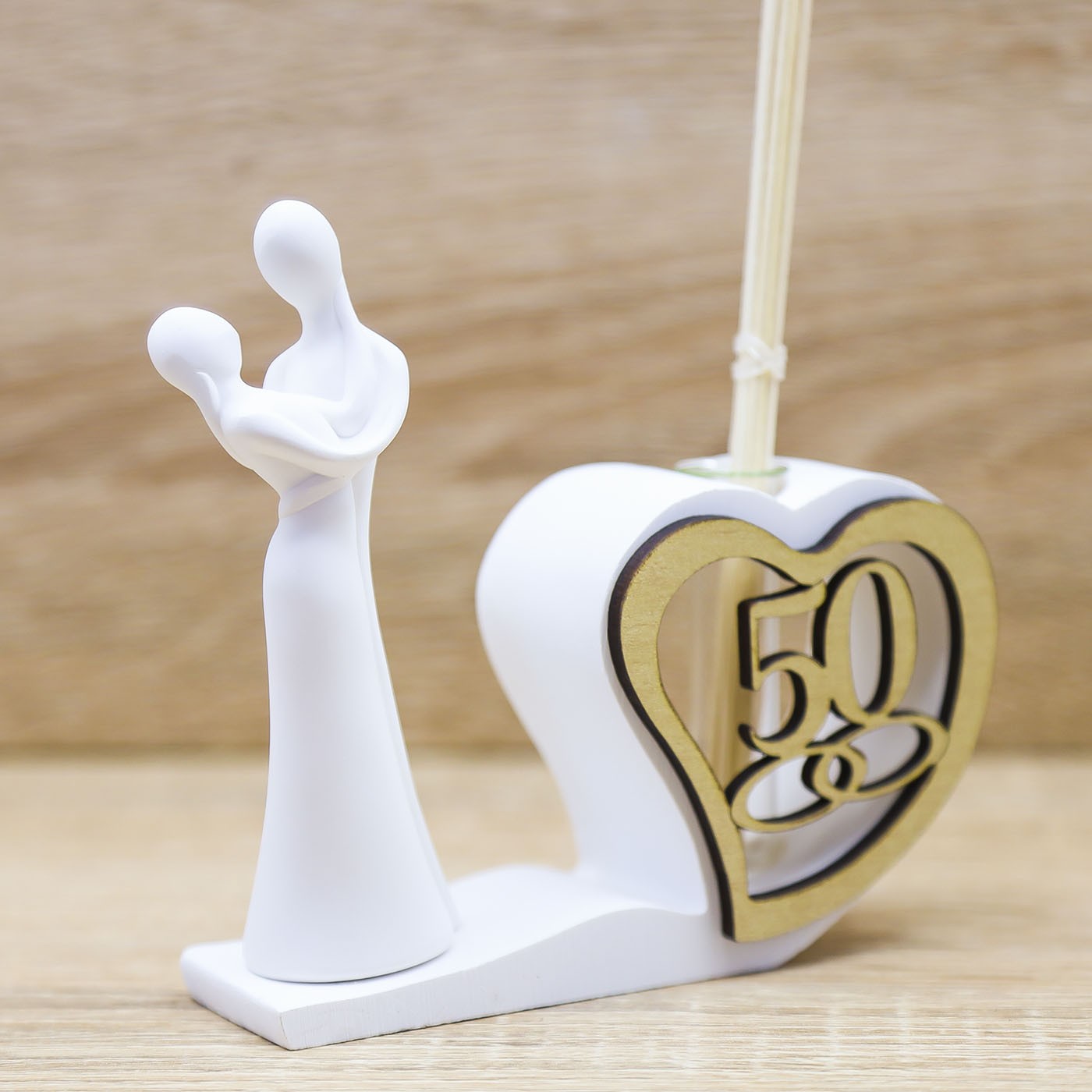 Profumatore Cuore con 50 e Coppia Sposi