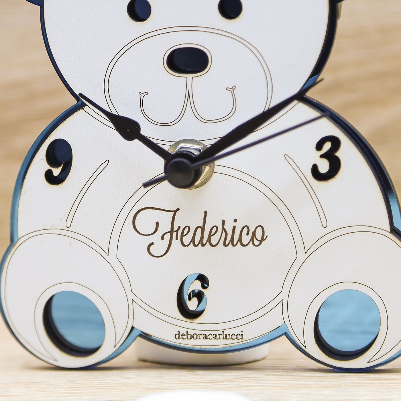 Orologio Orsetto Azzurro Personalizzabile Debora Carlucci