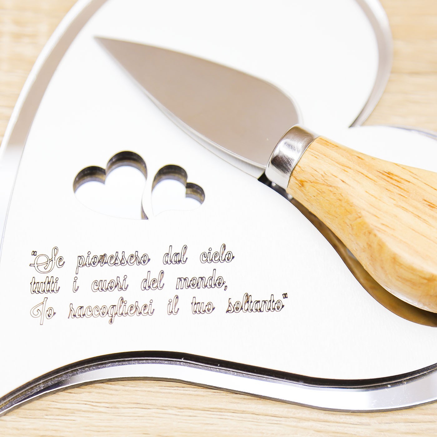 Tagliere Cuore Grande con Frase Debora Carlucci