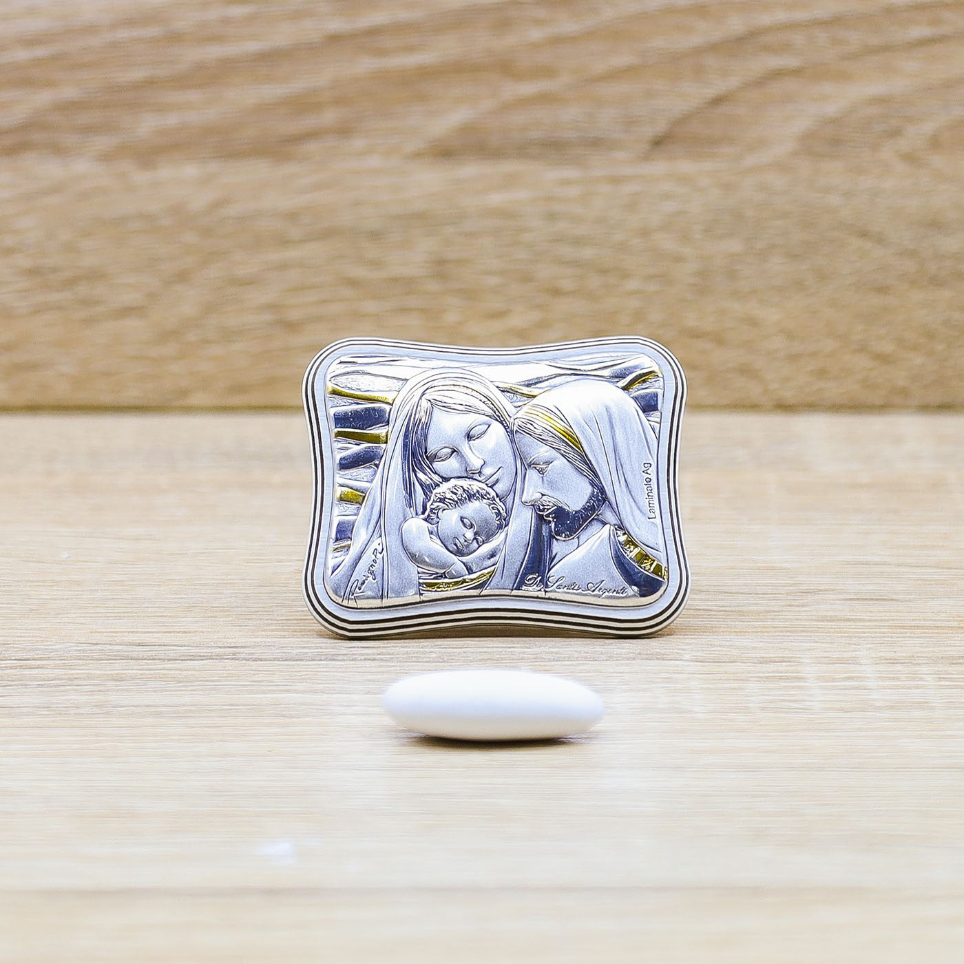Quadretto Piccolo Argento con Sacra Famiglia De Santis Argenti