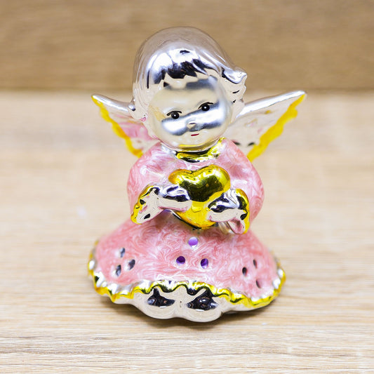 Angioletto Led Rosa con Cuore De Santis Argenti