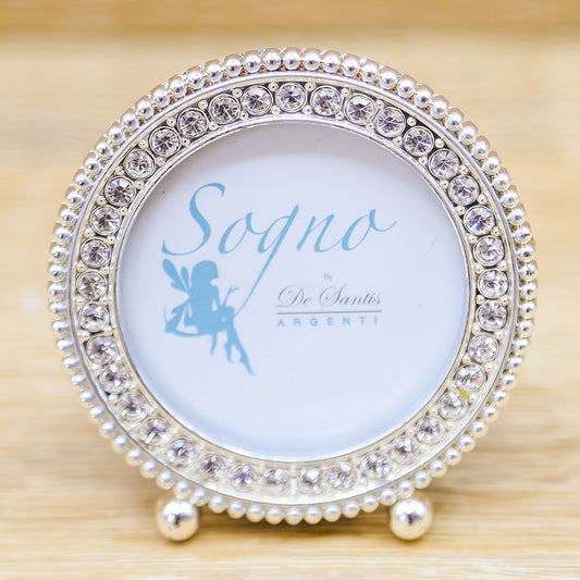 Portafoto Piccolo Tondo con Strass De Santis Argenti