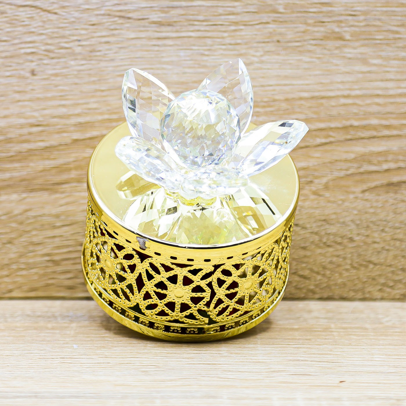 Portagioie Oro Tondo con Rosa Marilyn Rome