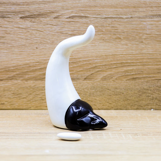 Profumatore Corno Bianco con Maschera Pulcinella Porcellana di Capodimonte